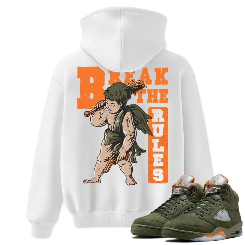TeeVivo Hoodie Match Air Jordan 5 Retro Olive Break the rules – Air Jordan 5 Hoodie, AJ5 Hoodie