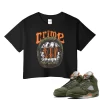 TeeVivo Crop Top Match Air Jordan 5 Retro Olive Crime – Air Jordan 5 Crop Top, AJ5 Crop Top