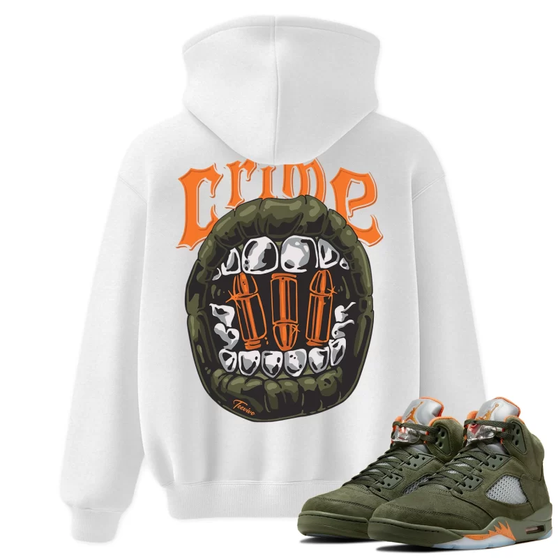 TeeVivo Hoodie Match Air Jordan 5 Retro Olive Crime – Air Jordan 5 Hoodie, AJ5 Hoodie