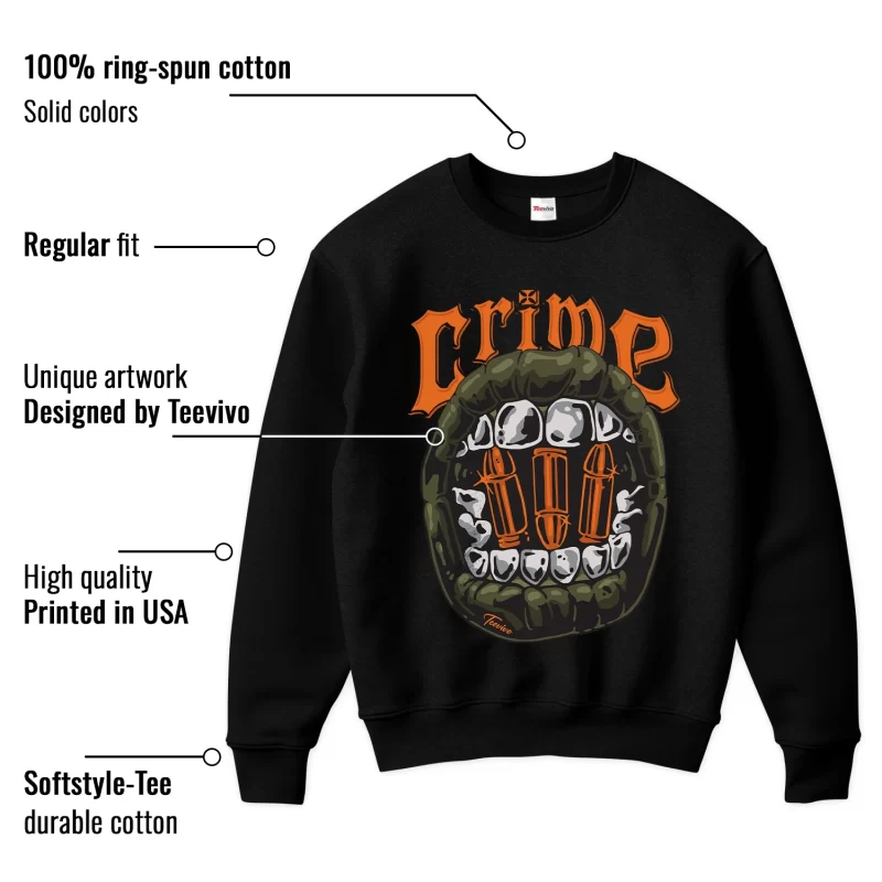TeeVivo Sweatshirt Match Air Jordan 5 Retro Olive Crime – Air Jordan 5 Sweatshirt, AJ5 Sweatshirt