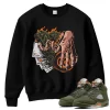 TeeVivo Sweatshirt Match Air Jordan 5 Retro Olive Gambling – Air Jordan 5 Sweatshirt, AJ5 Sweatshirt