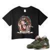 TeeVivo Crop Top Match Air Jordan 5 Retro Olive God Daaamn – Air Jordan 5 Crop Top, AJ5 Crop Top