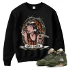 TeeVivo Sweatshirt Match Air Jordan 5 Retro Olive God Daaamn – Air Jordan 5 Sweatshirt, AJ5 Sweatshirt