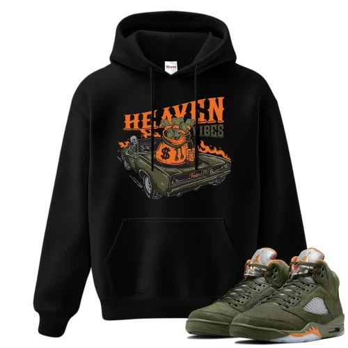 TeeVivo Hoodie Match Air Jordan 5 Retro Olive Heaven vibes – Air Jordan 5 Hoodie, AJ5 Hoodie
