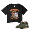 TeeVivo Crop Top Match Air Jordan 5 Retro Olive Money change people – Air Jordan 5 Crop Top, AJ5 Crop Top