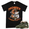 TeeVivo T-Shirt Match Air Jordan 5 Retro Olive Money change people – Air Jordan 5 Shirt, AJ5 Shirt