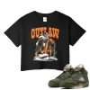 TeeVivo Crop Top Match Air Jordan 5 Retro Olive Outlaw – Air Jordan 5 Crop Top, AJ5 Crop Top
