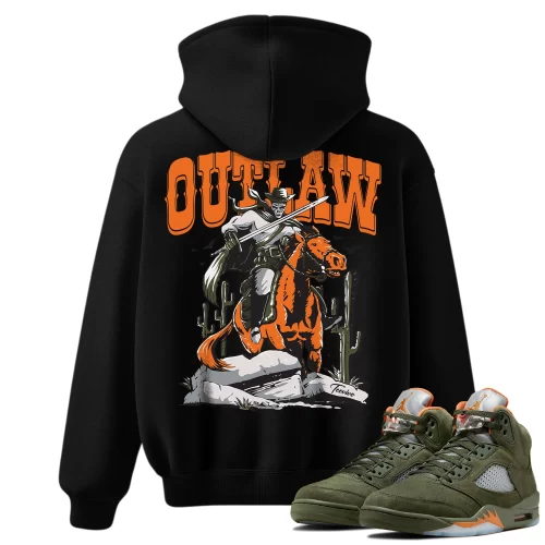 TeeVivo Hoodie Match Air Jordan 5 Retro Olive Outlaw – Air Jordan 5 Hoodie, AJ5 Hoodie