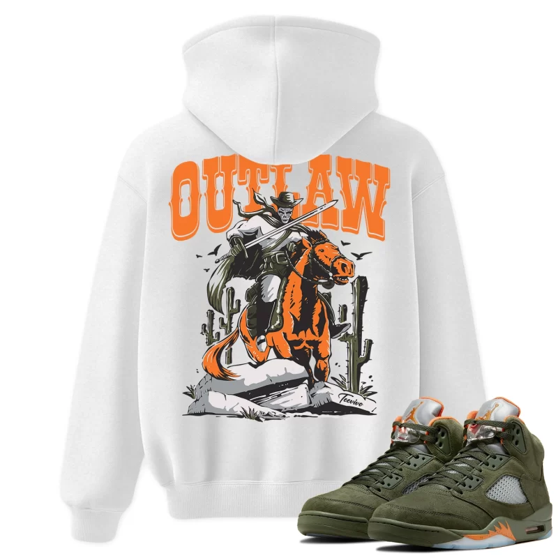 TeeVivo Hoodie Match Air Jordan 5 Retro Olive Outlaw – Air Jordan 5 Hoodie, AJ5 Hoodie