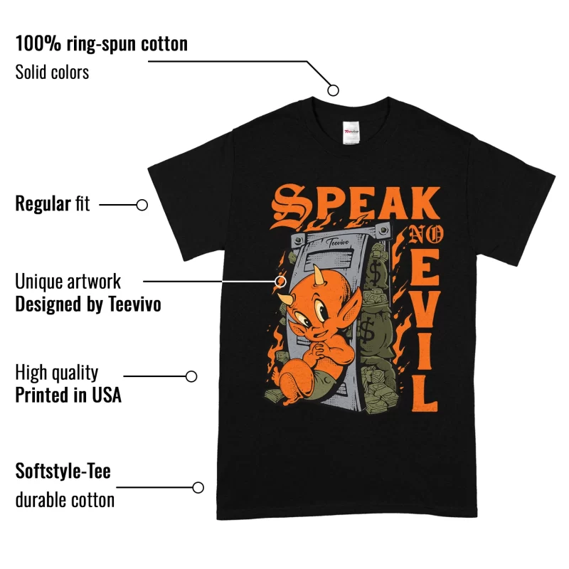 TeeVivo T-Shirt Match Air Jordan 5 Retro Olive Speak no evil – Air Jordan 5 Shirt, AJ5 Shirt