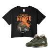 TeeVivo Crop Top Match Air Jordan 5 Retro Olive Trust no one – Air Jordan 5 Crop Top, AJ5 Crop Top