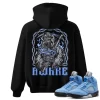 TeeVivo Hoodie Match Air Jordan 5 Retro UNC University Blue Awake – Air Jordan 5 Hoodie, AJ5 Hoodie