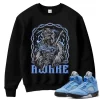 TeeVivo Sweatshirt Match Air Jordan 5 Retro UNC University Blue Awake – Air Jordan 5 Sweatshirt, AJ5 Sweatshirt
