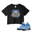 TeeVivo Crop Top Match Air Jordan 5 Retro UNC University Blue Blessed – Air Jordan 5 Crop Top, AJ5 Crop Top