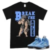 TeeVivo T-Shirt Match Air Jordan 5 Retro UNC University Blue Break the rules – Air Jordan 5 Shirt, AJ5 Shirt