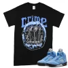 TeeVivo T-Shirt Match Air Jordan 5 Retro UNC University Blue Crime – Air Jordan 5 Shirt, AJ5 Shirt