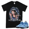 TeeVivo T-Shirt Match Air Jordan 5 Retro UNC University Blue God Daaamn – Air Jordan 5 Shirt, AJ5 Shirt