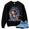 TeeVivo Sweatshirt Match Air Jordan 5 Retro UNC University Blue God Daaamn – Air Jordan 5 Sweatshirt, AJ5 Sweatshirt