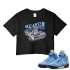 TeeVivo Crop Top Match Air Jordan 5 Retro UNC University Blue Heaven vibes – Air Jordan 5 Crop Top, AJ5 Crop Top