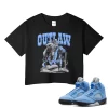 TeeVivo Crop Top Match Air Jordan 5 Retro UNC University Blue Outlaw – Air Jordan 5 Crop Top, AJ5 Crop Top