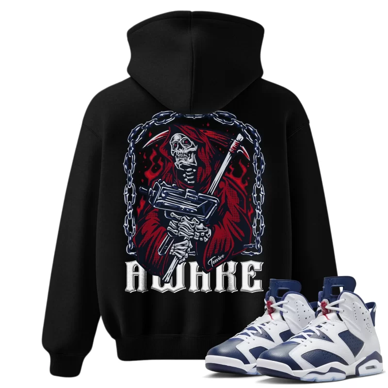 TeeVivo Hoodie Match Air Jordan 6 Retro Olympic Awake – Air Jordan 6 Hoodie, AJ6 Hoodie