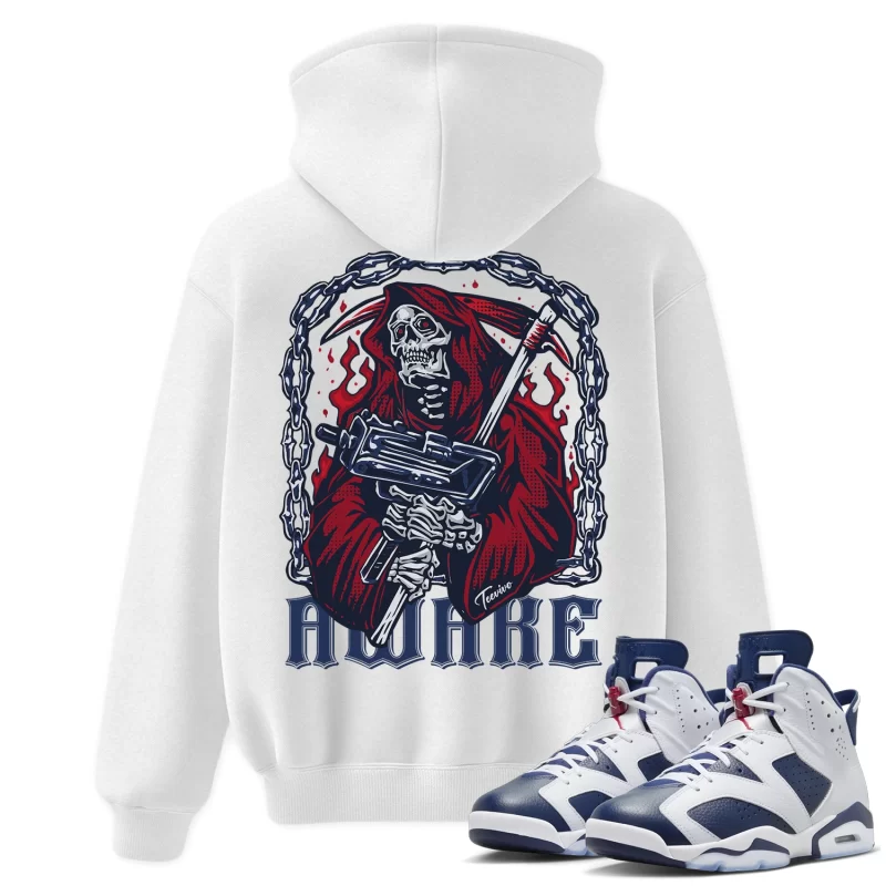 TeeVivo Hoodie Match Air Jordan 6 Retro Olympic Awake – Air Jordan 6 Hoodie, AJ6 Hoodie