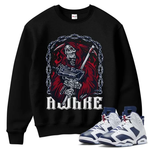 TeeVivo Sweatshirt Match Air Jordan 6 Retro Olympic Awake – Air Jordan 6 Sweatshirt, AJ6 Sweatshirt