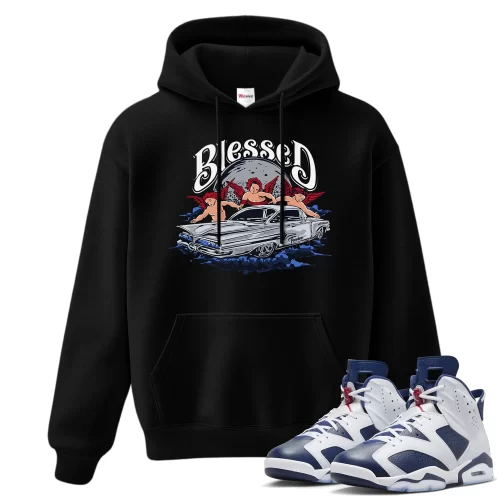 TeeVivo Hoodie Match Air Jordan 6 Retro Olympic Blessed – Air Jordan 6 Hoodie, AJ6 Hoodie