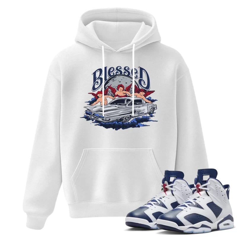 TeeVivo Hoodie Match Air Jordan 6 Retro Olympic Blessed – Air Jordan 6 Hoodie, AJ6 Hoodie