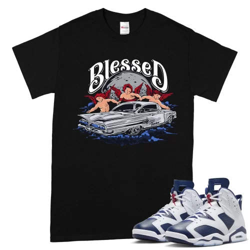 TeeVivo T-Shirt Match Air Jordan 6 Retro Olympic Blessed – Air Jordan 6 Shirt, AJ6 Shirt