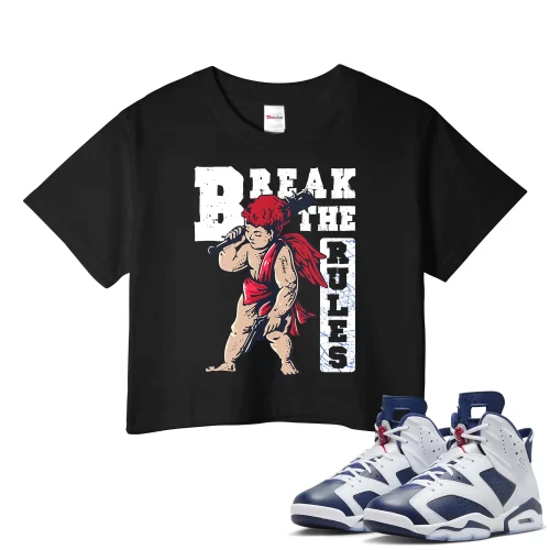 TeeVivo Crop Top Match Air Jordan 6 Retro Olympic Break the rules – Air Jordan 6 Crop Top, AJ6 Crop Top