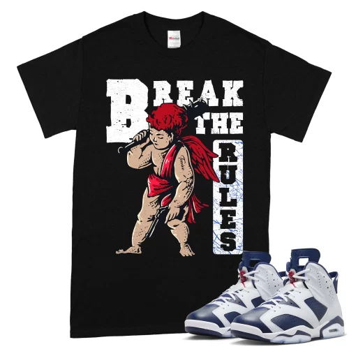 TeeVivo T-Shirt Match Air Jordan 6 Retro Olympic Break the rules – Air Jordan 6 Shirt, AJ6 Shirt