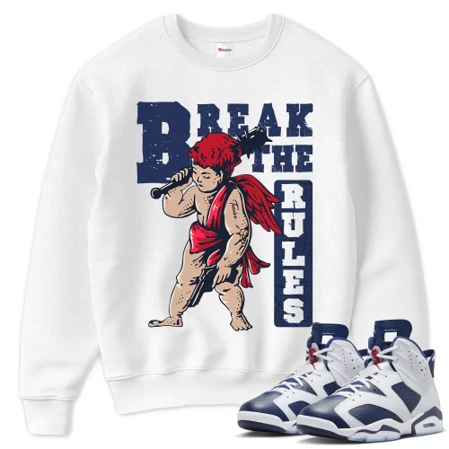 TeeVivo Sweatshirt Match Air Jordan 6 Retro Olympic Break the rules – Air Jordan 6 Sweatshirt, AJ6 Sweatshirt