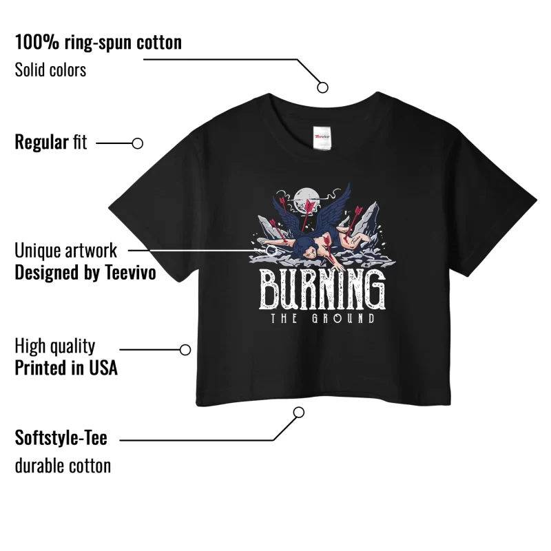 TeeVivo Crop Top Match Air Jordan 6 Retro Olympic Burning the ground – Air Jordan 6 Crop Top, AJ6 Crop Top