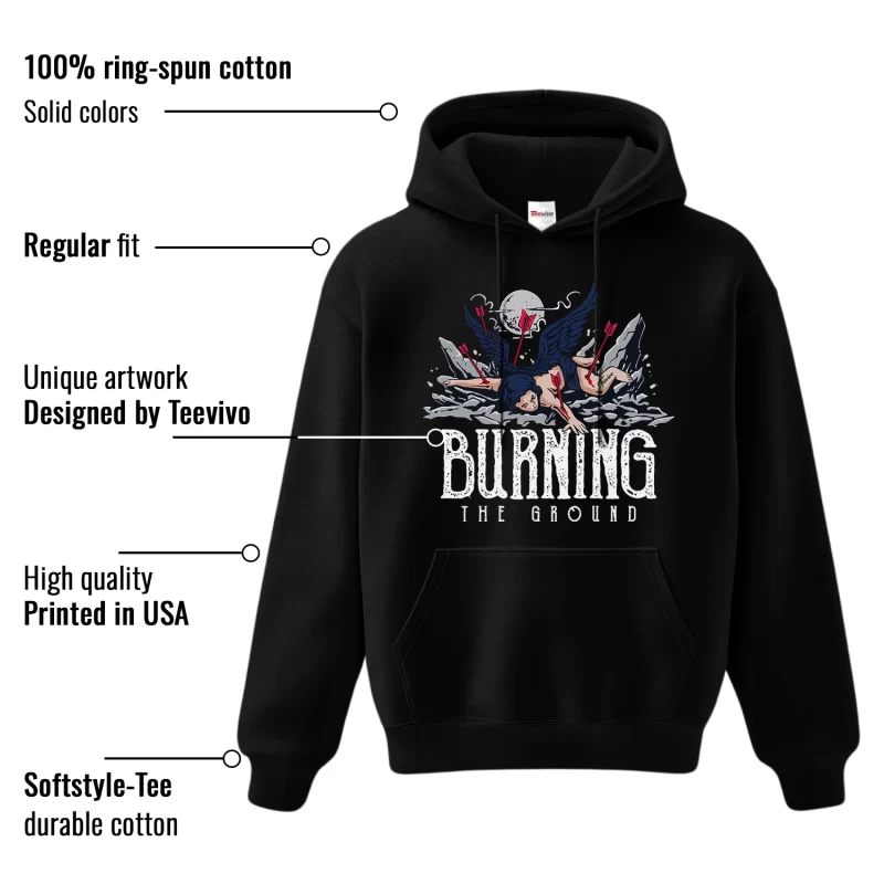 TeeVivo Hoodie Match Air Jordan 6 Retro Olympic Burning the ground – Air Jordan 6 Hoodie, AJ6 Hoodie