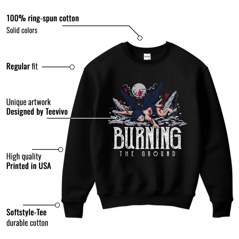 TeeVivo Sweatshirt Match Air Jordan 6 Retro Olympic Burning the ground – Air Jordan 6 Sweatshirt, AJ6 Sweatshirt