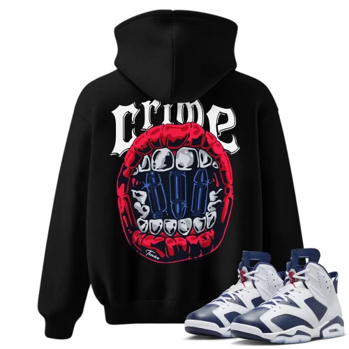 TeeVivo Hoodie Match Air Jordan 6 Retro Olympic Crime – Air Jordan 6 Hoodie, AJ6 Hoodie