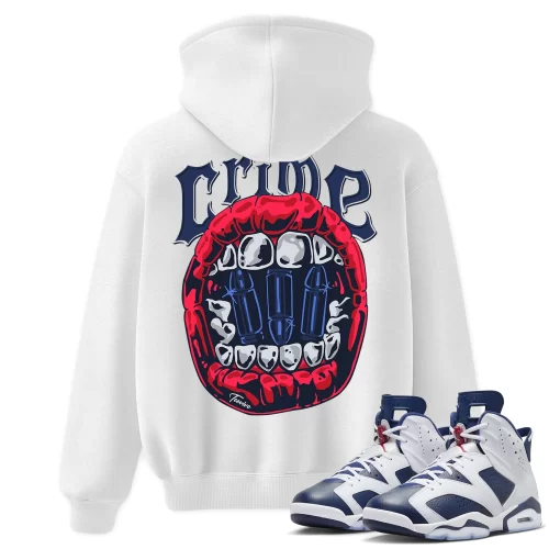 TeeVivo Hoodie Match Air Jordan 6 Retro Olympic Crime – Air Jordan 6 Hoodie, AJ6 Hoodie