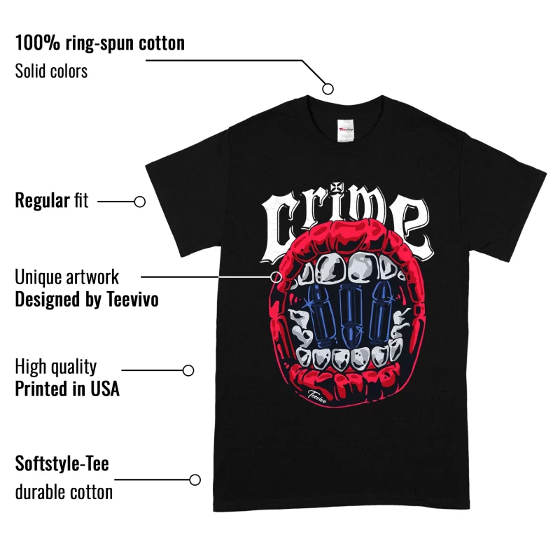TeeVivo T-Shirt Match Air Jordan 6 Retro Olympic Crime – Air Jordan 6 Shirt, AJ6 Shirt