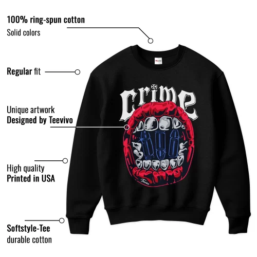 TeeVivo Sweatshirt Match Air Jordan 6 Retro Olympic Crime – Air Jordan 6 Sweatshirt, AJ6 Sweatshirt