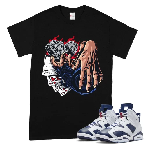 TeeVivo T-Shirt Match Air Jordan 6 Retro Olympic Gambling – Air Jordan 6 Shirt, AJ6 Shirt