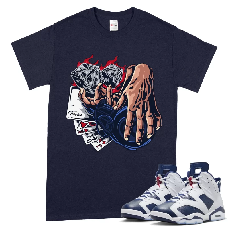 TeeVivo T-Shirt Match Air Jordan 6 Retro Olympic Gambling – Air Jordan 6 Shirt, AJ6 Shirt