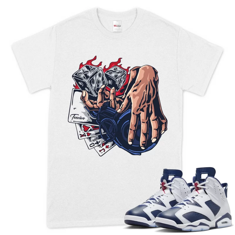 TeeVivo T-Shirt Match Air Jordan 6 Retro Olympic Gambling – Air Jordan 6 Shirt, AJ6 Shirt