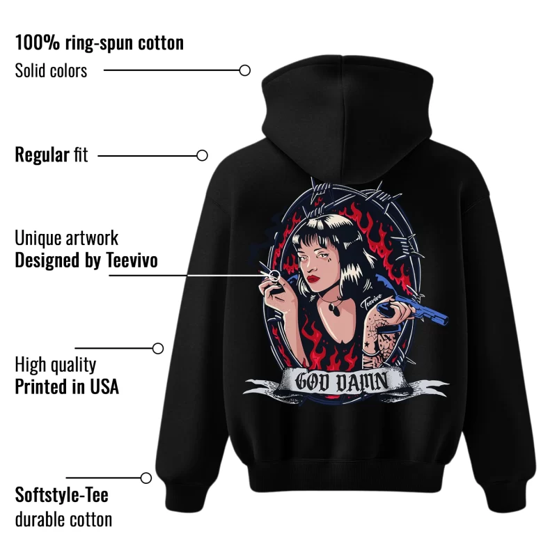 TeeVivo Hoodie Match Air Jordan 6 Retro Olympic God Daaamn – Air Jordan 6 Hoodie, AJ6 Hoodie