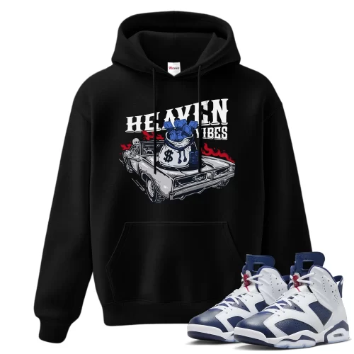 TeeVivo Hoodie Match Air Jordan 6 Retro Olympic Heaven vibes – Air Jordan 6 Hoodie, AJ6 Hoodie