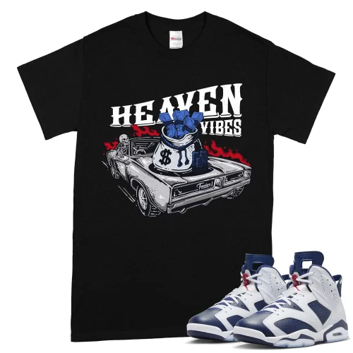 TeeVivo T-Shirt Match Air Jordan 6 Retro Olympic Heaven vibes – Air Jordan 6 Shirt, AJ6 Shirt
