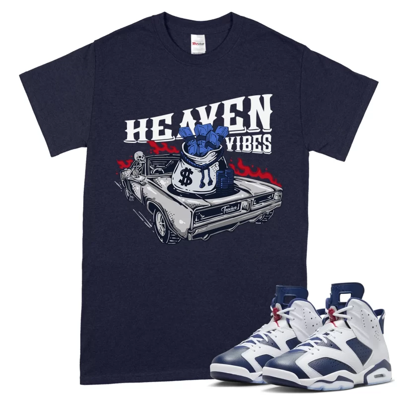 TeeVivo T-Shirt Match Air Jordan 6 Retro Olympic Heaven vibes – Air Jordan 6 Shirt, AJ6 Shirt
