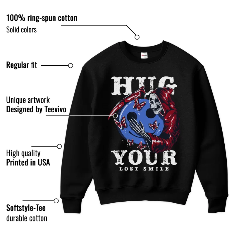 TeeVivo Sweatshirt Match Air Jordan 6 Retro Olympic Hug your lost smile – Air Jordan 6 Sweatshirt, AJ6 Sweatshirt