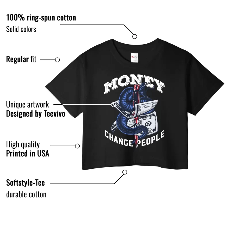 TeeVivo Crop Top Match Air Jordan 6 Retro Olympic Money change people – Air Jordan 6 Crop Top, AJ6 Crop Top