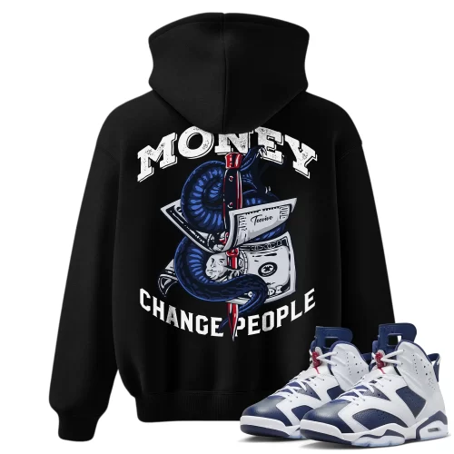 TeeVivo Hoodie Match Air Jordan 6 Retro Olympic Money change people – Air Jordan 6 Hoodie, AJ6 Hoodie